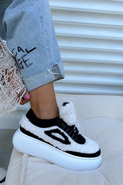 Shoebutik Λευκά βελούδινα πάνινα παπούτσια Pofu