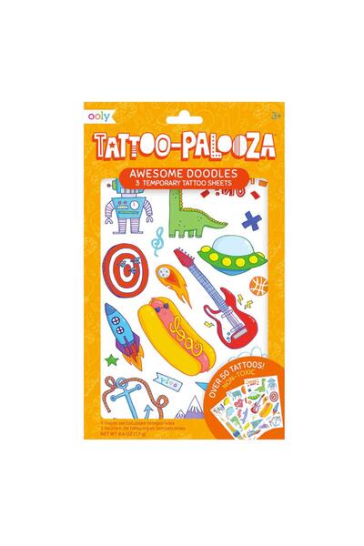 Ooly Tattoo Palooza Geçici Dövme Seti - Awesome Doodles