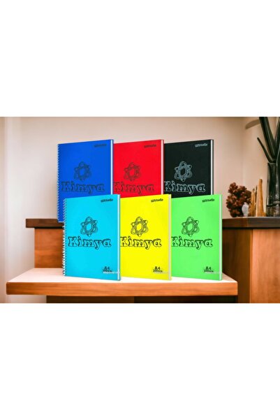 SEYFİKİRTASİYE قطعة واحدة من سلك MYNOTE تحتوي على 100 ورقة من دفتر الكيمياء المربع وغطاء بلاستيكي بلون مختلط