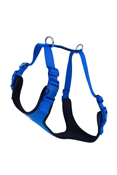 Doggie Havalı Dokuma Köpek Göğüs Tasması L 2x55-65cm Royal Mavi