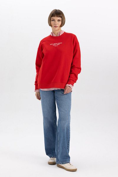 DeFacto Comfortable Cut Crew Neck Thick Sweatshirt - B6589ax23wn