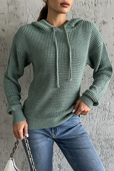Nosia Hooded Long Sleeve Knitwear Sweater