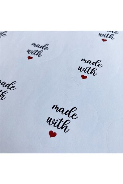 anka design Coated Sticker (4x4cm) 48 Pieces - Made With - White Background