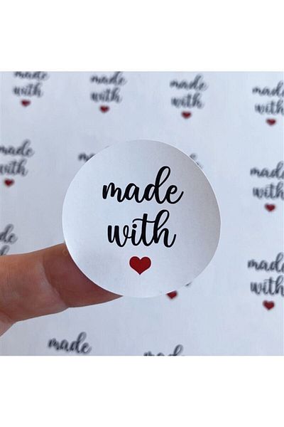 anka design Coated Sticker (4x4cm) 48 Pieces - Made With - White Background