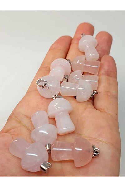 Yasamtohumu Pandantiv în formă de plută cu piatră de cuarț roz (42695)