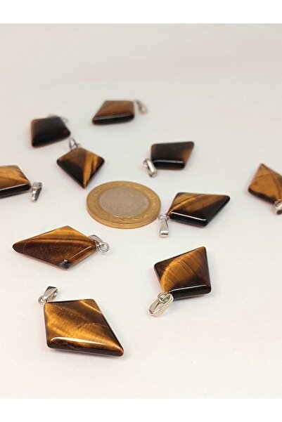 Yasamtohumu قلادة على شكل حجر عين النمر على شكل رأس السهم (42650)