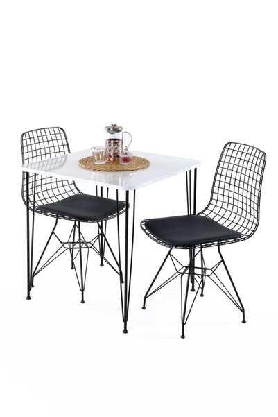 Cosargroup Metal Ayaklı 60x70cm (tek Masa) Mutfak Masası Balkon Masası Çalışma Masası