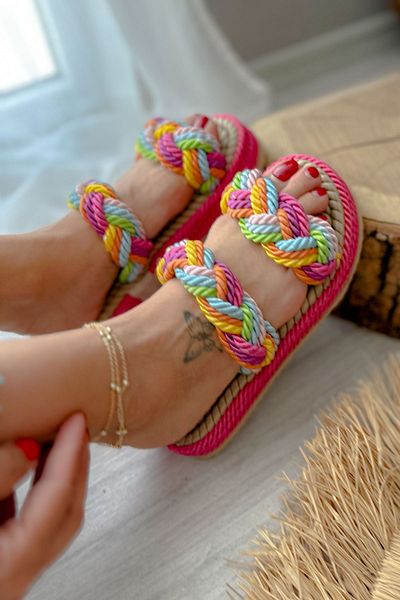 Shoebutik Παντόφλες φούξια περγαμόν
