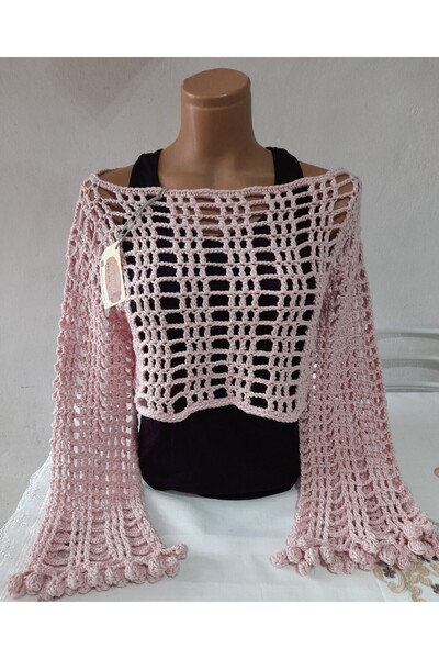 cafemtırakhobievi pembe crop bluz