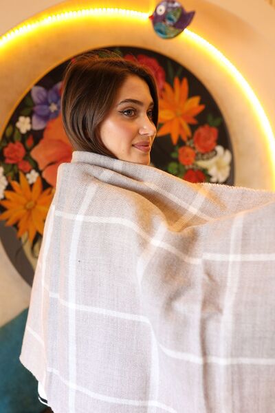 REMSA Σάλι ώμου με τετράγωνο σχέδιο 70Χ180 εκ. 1210 Βιζόν