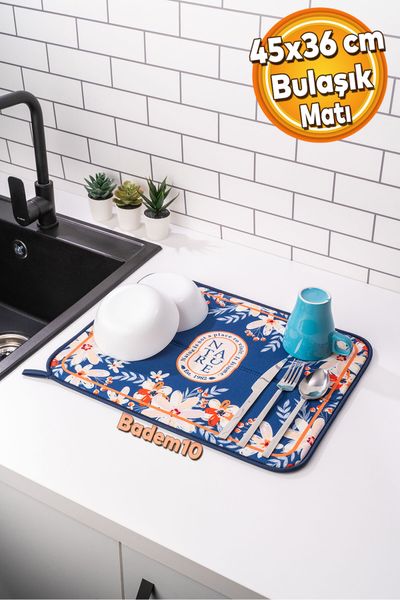 Badem10 Dish Drying Mat Drying Cloth Cover Counter Top Pad Kitchen