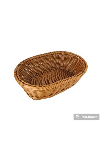 Ün-Ev 2 AD.OVAL BREAD BASKET BRIDED PLASTIC 24X16X7 CM