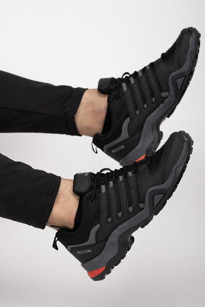 Riccon Pánské trekingové boty Thoknyl001268 Černo červená