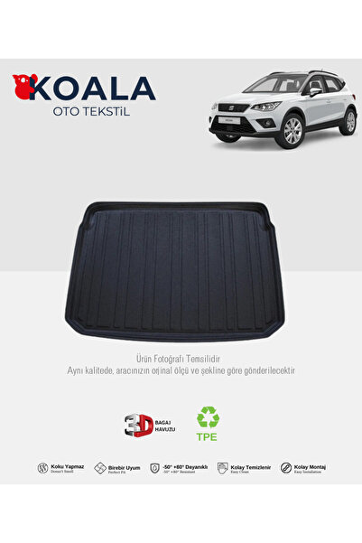 KoalaOtoTekstil Seat Arona (Üst Bagaj) (2018 ve Sonrası) 3d Bagaj Havuzu