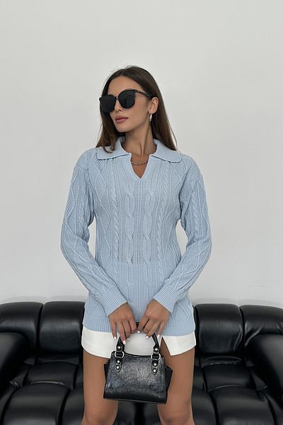 Nosia Pulover tricotat cu guler polo