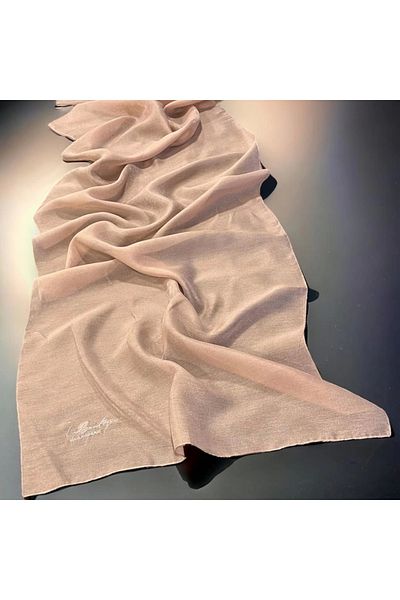LA BOUTIQUE SILVERY SHAL - MILKY COFFEE - 70X190
