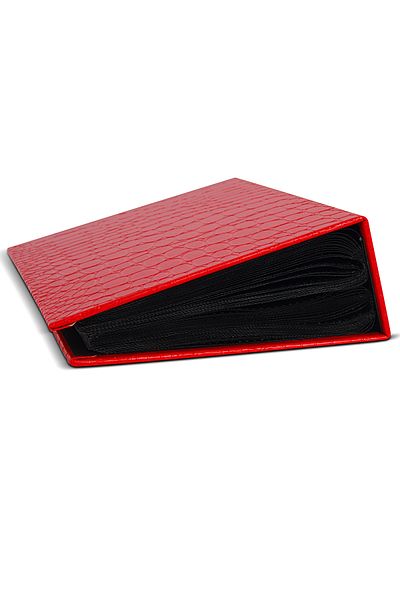 GünTech 10x15 100 Δερμάτινο άλμπουμ φωτογραφιών με παράθυρο Claret Red