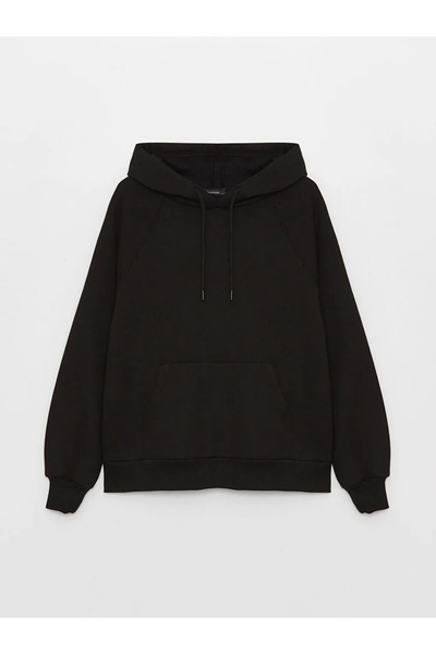 LC Waikiki LCW Casual Plain Long Sleeve Oversize Women's Hoodie