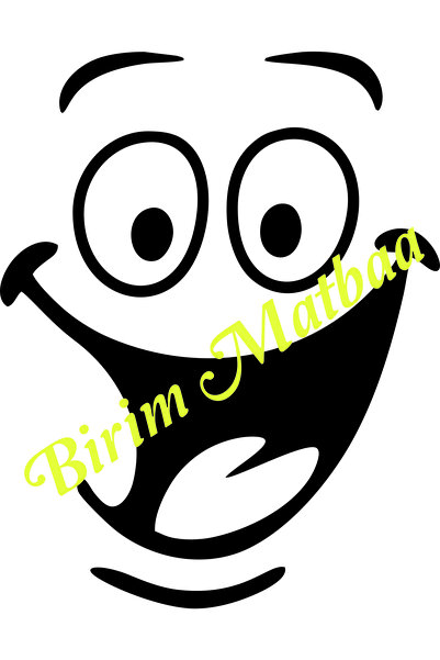 Birim Matbaa ملصق مكتبي للوجه المبتسم مقاس 15 × 19 سم