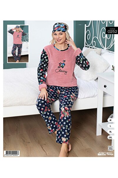 Uyku Bantlı Polar Pijama Takımı Sevgiliye Hediye