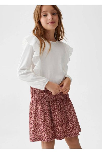 MANGO Kids Fusta Burgundy Pentru Copii