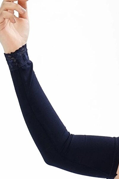 çiğdem eşarp MASALSU LACİVERT KOLLUK DANTELLİ