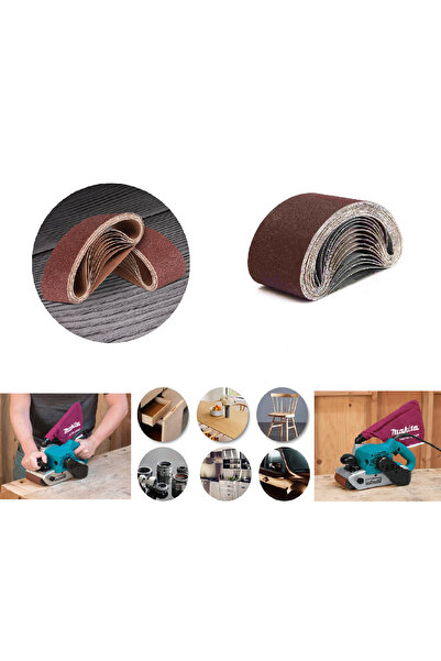 Genel Markalar Makita 9403 Uyumlu Şerit Bant Zımpara Kağıdı 5 Adet 80 Kum Ölçü 100x610 Mm