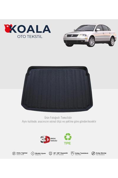 KoalaOtoTekstil Volkswagen Passat Sedan b5-b5,5 (1997-2005) 3d Bagaj Havuzu