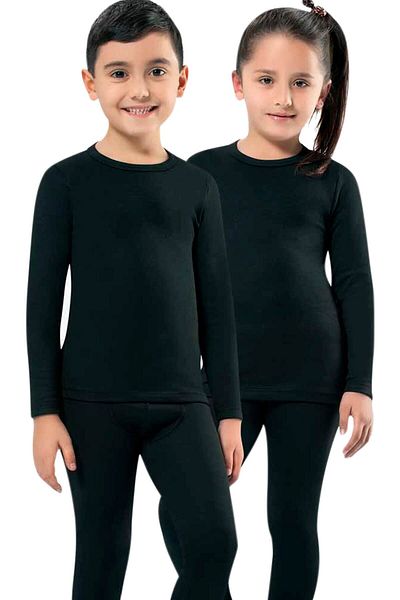 bonbonetti chocolate baby&kids Унисекс детски черен термо боди Mkt2005
