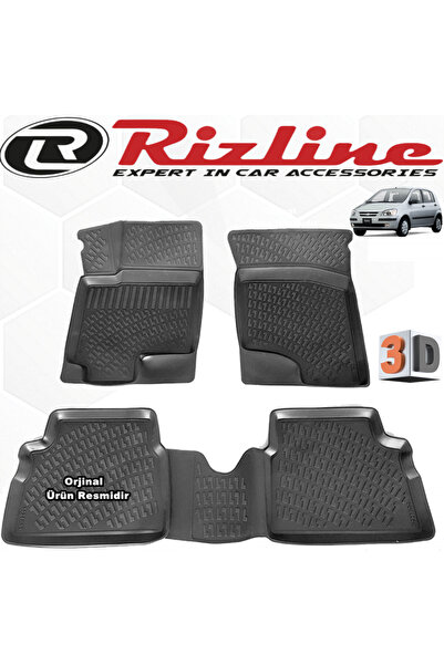 Rizline RİZLİNE Hyundai GETZ 3D Paspas Havuzlu 2002 - 2011 Arası Siyah 4 Parç...