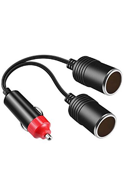 Derwell Araç Çakmaklık Splitter 1 Erkek 2 Dişi Çakmak Uzatma 12v-24v 2 Yollar...