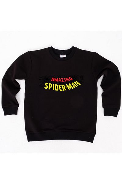 SPIDERMAN Hanorac pentru copii din țesătură de bumbac spiderman imprimat