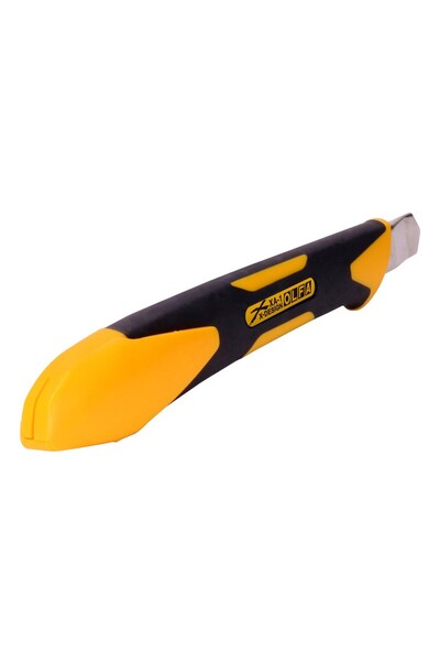 Olfa : Kimyasala Dirençli Kaymayan Saplı Dar Maket Bıçağı : 9 mm