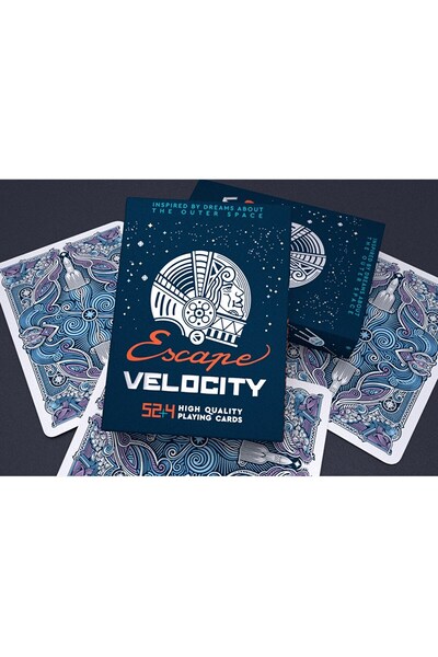 OyuncaklarÜlkesi Cartamundi Escape Velocity Blue Premium Game Card Playing Cards