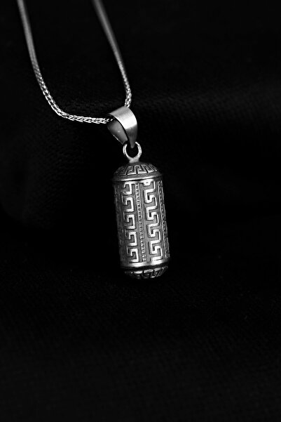 ENCİLİ SİLVER 925 Ayar Gümüş Açılabilen Içi Boş Model Cevşen Kolye