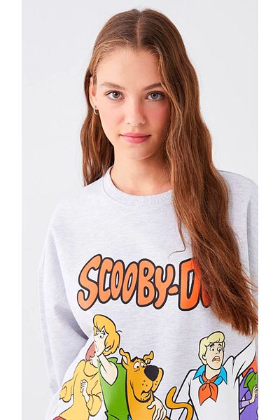 LC Waikiki Scooby Doo Printed - LCW Casual Crew Neck μακρυμάνικο υπερμεγέθη γυναικείο φούτερ
