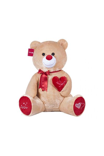 ankasshop Tıkıl Bear 57 cm Brown Heart Plush Bear Gift for Lover