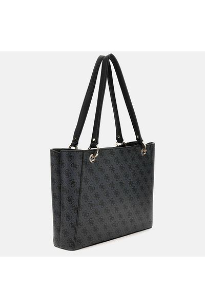 Guess Anthracite Colored Women's Shoulder Bag - Leather, Zipper Closure, Compartment Bg 787925 -clo