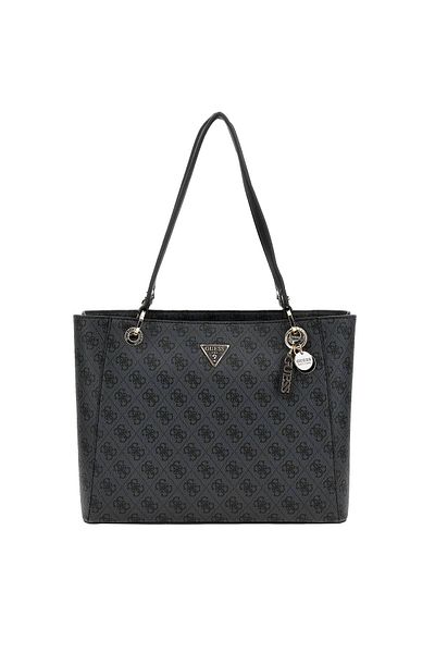 Guess Anthracite Colored Women's Shoulder Bag - Leather, Zipper Closure, Compartment Bg 787925 -clo
