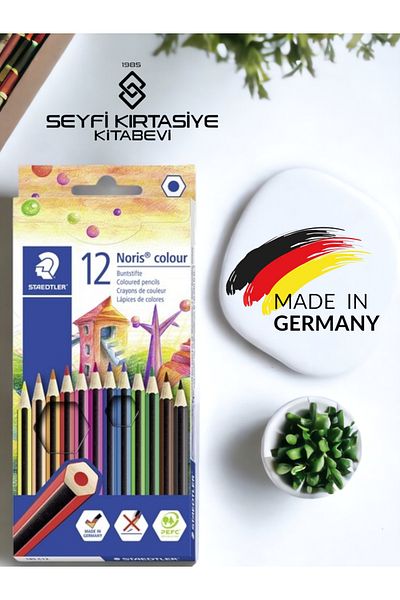 SEYFİKİRTASİYE 12 COLORS DRY PAINT PEN GERMANY PRODUCTION HIGH QUALITY COLOR PIGGENTS STAEDTLER