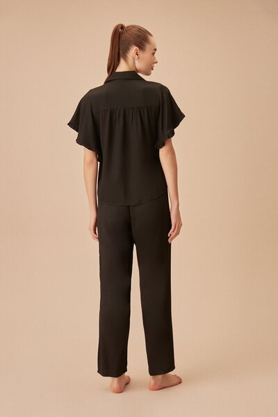 SUWEN Cream Masculine Pajama Set