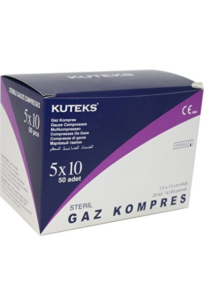 Kuteks Gaz Kompres Steril 5x10'lu