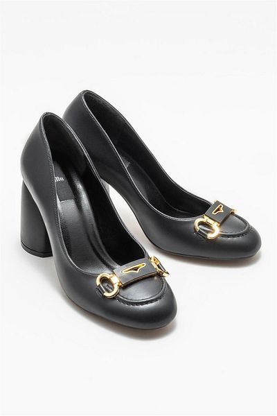Elle Shoes Women's Black Heeled Shoes