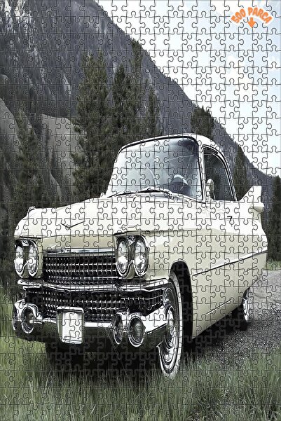 Teona Ahşap Retro Araba Garaj 3 Boyutlu Ofis Posteri Çerçeveli Asılabilir Ahş...