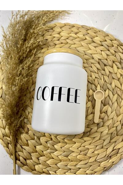 Cherry Collection 3-Piece Bamboo Lid 800ml Glass Tea/Coffee/Sugar Jar Set Wooden Spoon