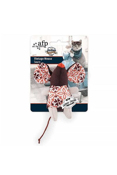 Afp Vintage Cat - Plush Mouse Toy