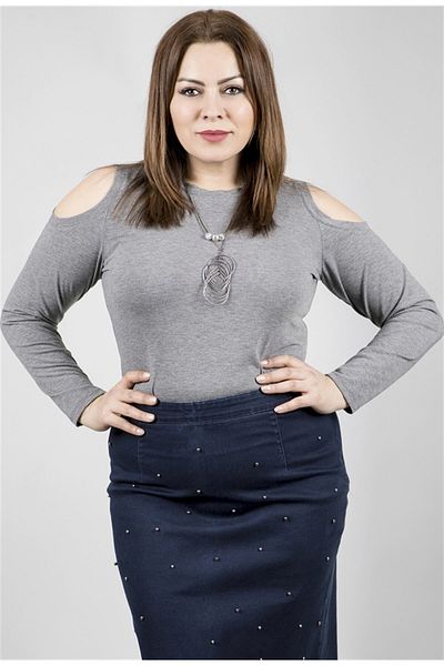 MYLİNE Tricou cu mânecă lungă cu pandantiv fără umăr