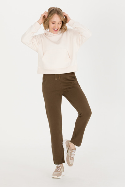 U.S. Polo Assn. Hanorac cu glugă ecru pentru damă