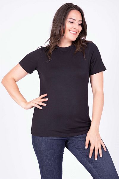 MYLİNE Crew Neck Basic T-Shirt