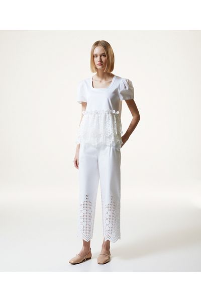 Machka Combed cotton with embroidery stripes